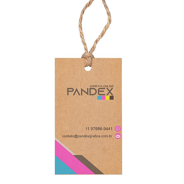 Tag Personalizada Kraft 280g 4x0 colorido frente