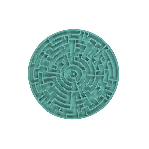 Tapete de Lamber - Labirinto Verde Agua P -Pet Games