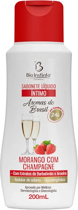 Sabonete íntimo morango com champagne 200ml
