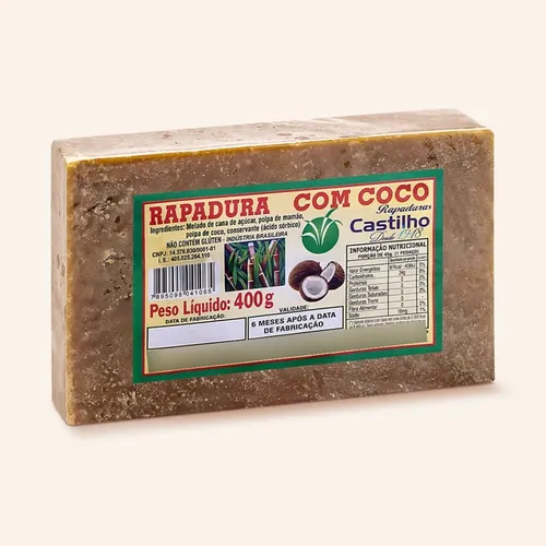 Rapadura com coco 400g