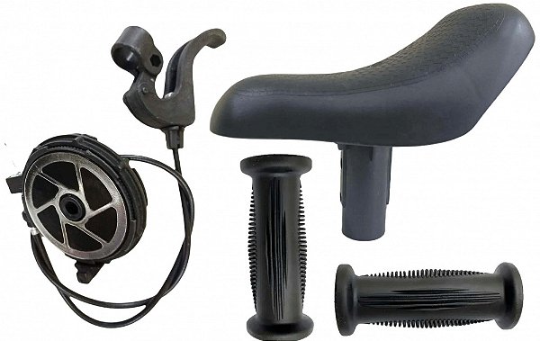 Kit  Banco Punho e Freio Dianteiro Aro 12 Bicicletas Nathor
