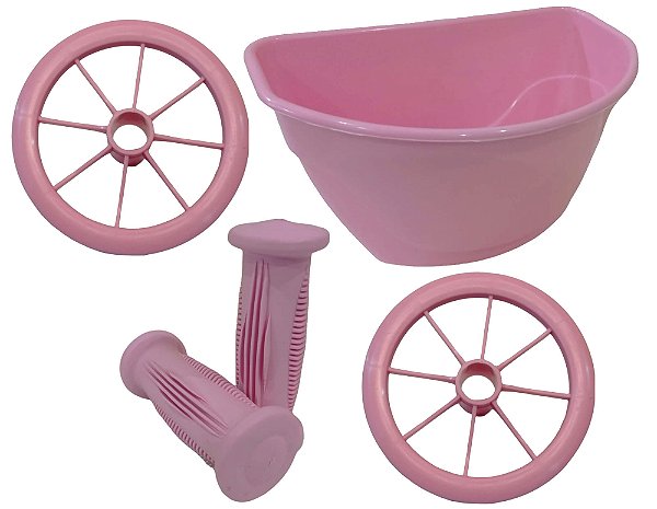 Cesta Aro 12 Punho E Rodinha Avulsa Para Bicicleta Nathor Cestinha