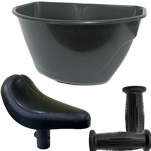 Jogo Selim Cesta Manopla Aro 12 P/Bicicletas Nathor Original