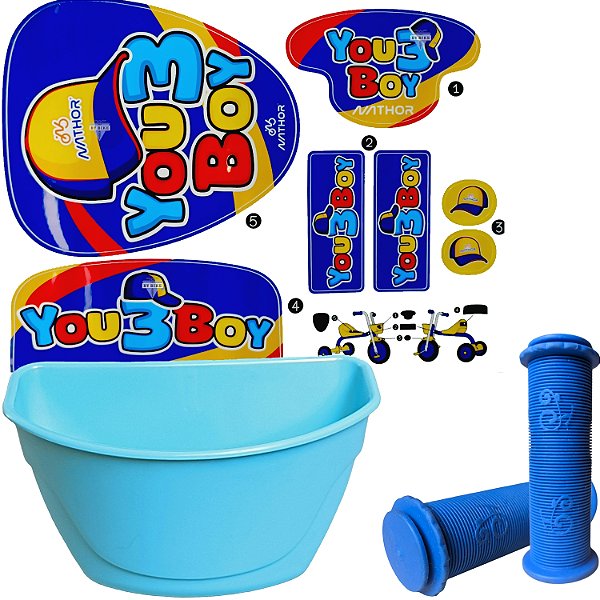 Kit Cestinha Adesivo Punho Para Ticiclo Nathor