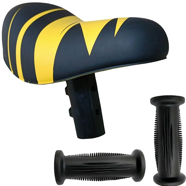 Kit Selim Pu Macio, Punho Para Bicicletas Do aro 12 Nathor
