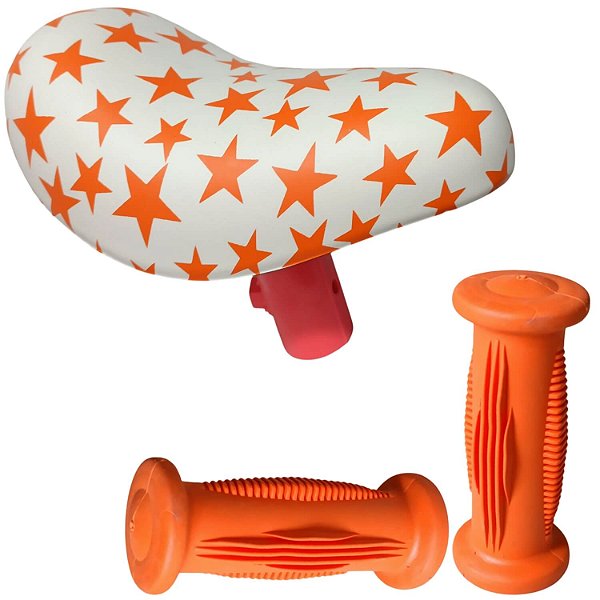 Kit Selim Pu Macio, Punho Para Bicicletas Do aro 12 Nathor