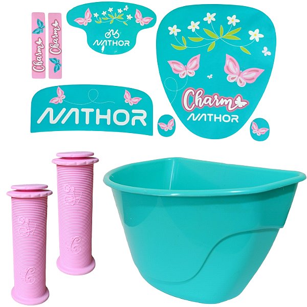 Kit Cestinha Adesivo Punho Para Ticiclo Nathor COR:ROSA1