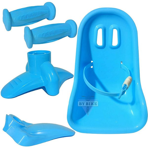 Kit Infantil Cadeirinha(NÃO ACOMPANHA SUPORTE DE FIXAÇÃO) Punho Para-lamas Para bicicleta do aro 12 NATHOR