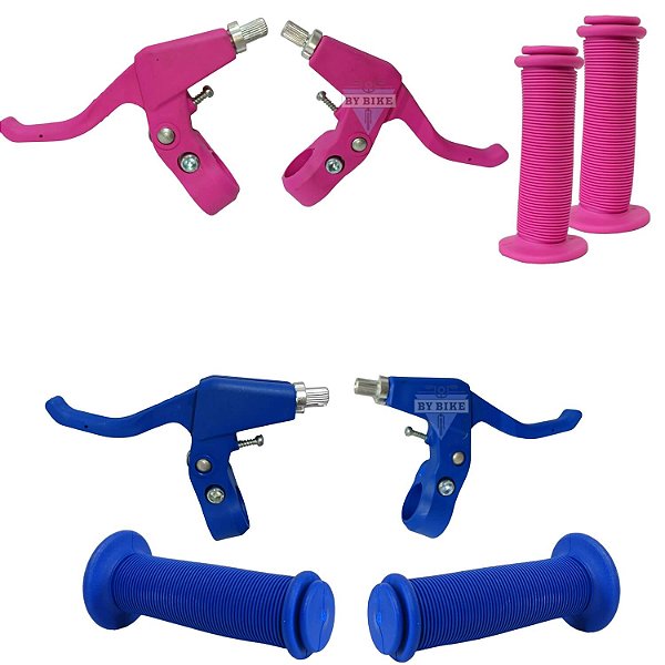 Conjunto de Manete de Freio V.Brake mais Punho Para Bicicletas do aro 16 ou 20