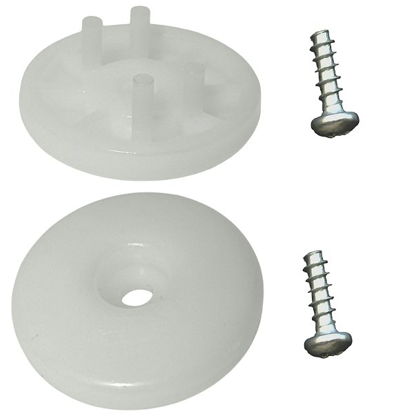 2 CALOTA DA RODINHA LATERAL COM OS 2 PARAFUSOS DE FIXAÇÃO