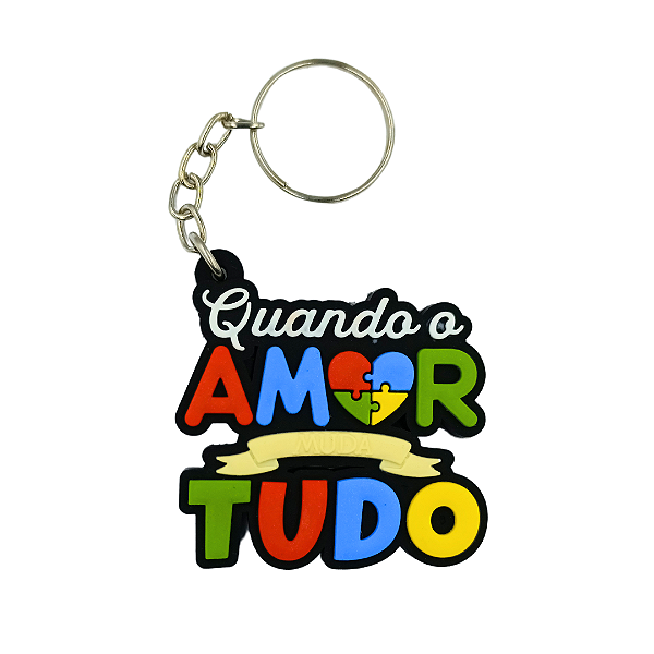 Chaveiro Emborrachado Amor Autismo Quebra Cabeça