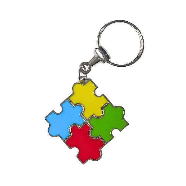 Chaveiro Metal Quebra Cabeça Autismo