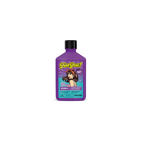 Shampoo para cabelo Pinapow 300Ml Liso Responsa