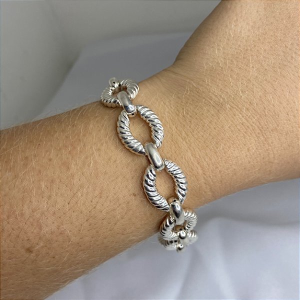 Pulseira em Prata 925 - Corda Grossa
