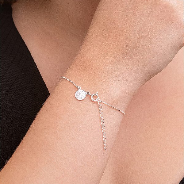 PULSEIRA ESCAPULÁRIO SÃO BENTO - PRATA 925