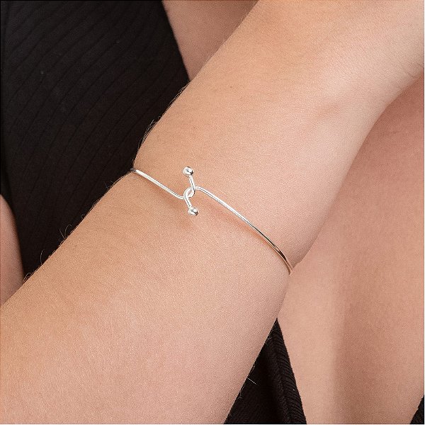 Bracelete Gancho em Prata 925 Feminino