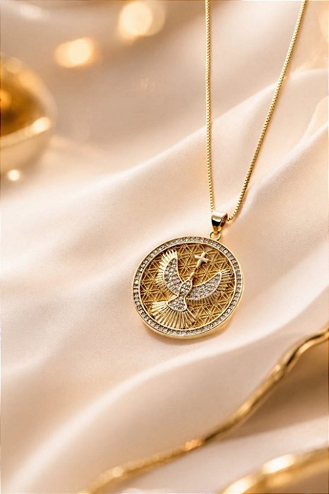 Colar Espírito Santo Micro Zircônia
