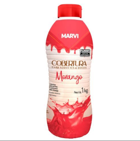 Cobertura morango 1kg Marvi