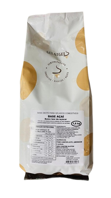 Base açaí baixo teor de açúcar - Gelatgel 16kg