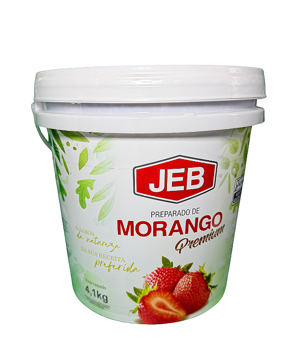 Polpa de Morango JEB 4kg – Sabor Intenso para Sorvetes, Açaí e Sobremesas