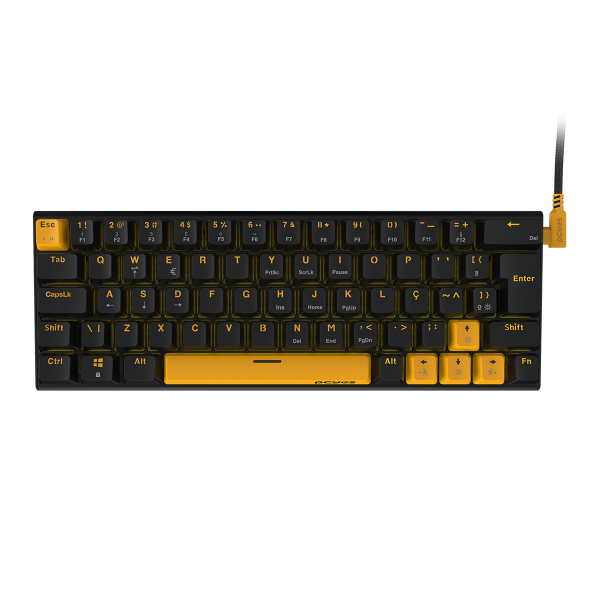 Teclado Mecânico Gamer 60% Pcyes Kuromori Voyager Edition Switch Blue RGB