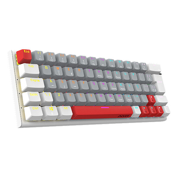Teclado Mecânico PCYes Kuromori 60% ABNT2 - White Ghost - Switch Red ou Blue