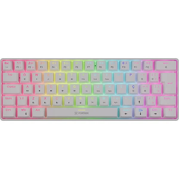 Teclado Mecânico Fortrek Gravity Air Compact Wireless Branco