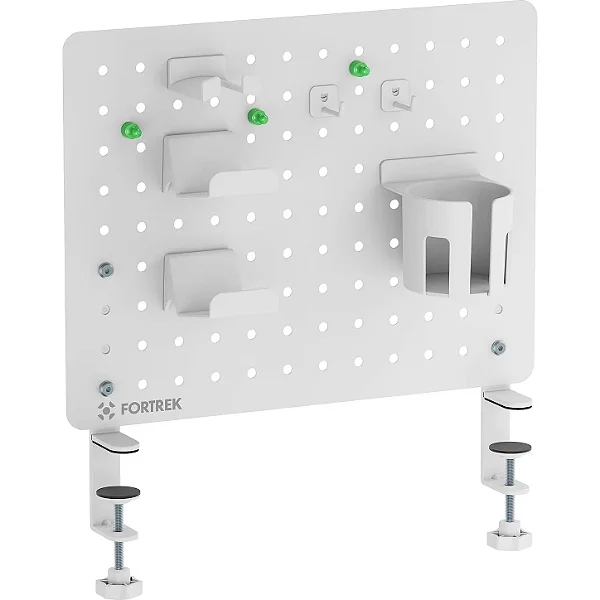 Pegboard Gamer Painel Organizador Fortrek Grid Space 42x48 Branco