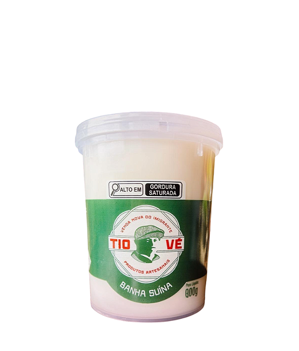 Banha Suína Artesanal Tio Vé 800g