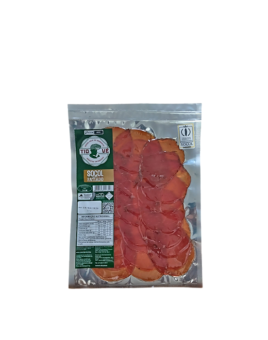 Socol Artesanal Fatiado Presunto Cru Tio Vé 100g