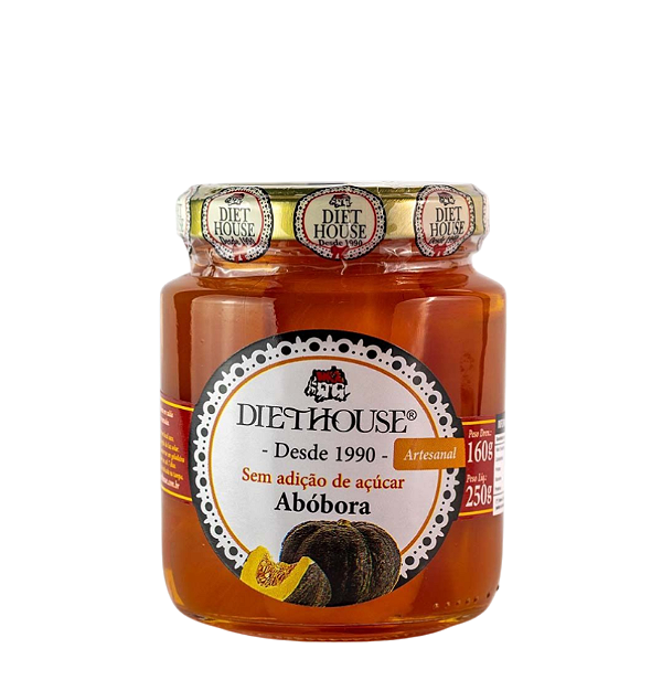 Doce de Abóbora em Calda Artesanal Zero Açúcar 250g
