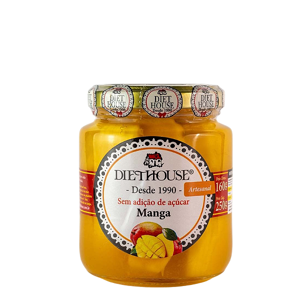 Doce de Manga em Calda Artesanal Zero Açúcar 250g