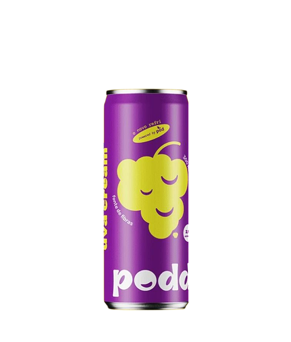 Refrigerante Poddi Uva Cream 100% Natural Sem Açúcar 310ml