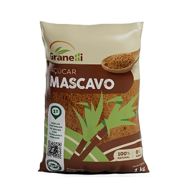 Açúcar Mascavo Granelli 100% Natural 1Kg