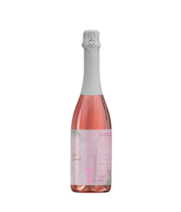 Espumante de Kombucha Pod Cereja e Framboesa 750ml