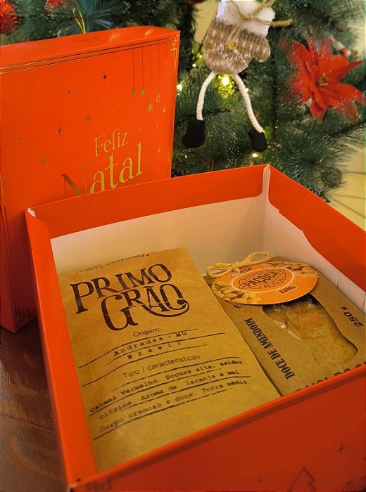 Kit de Natal para Presentear: Café e Paçoca de Pilão