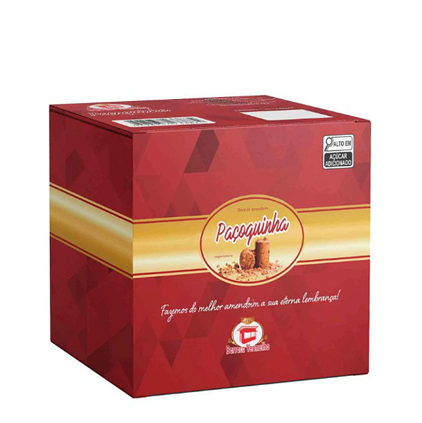 Caixa de Paçoquinha Tradicional em Rolha com 40 unidades