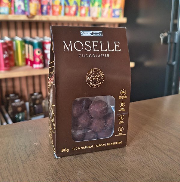 Drágea de Avelã com Cappuccino com Chocolate 45% Cacau ao Leite Zero Açúcar 80g