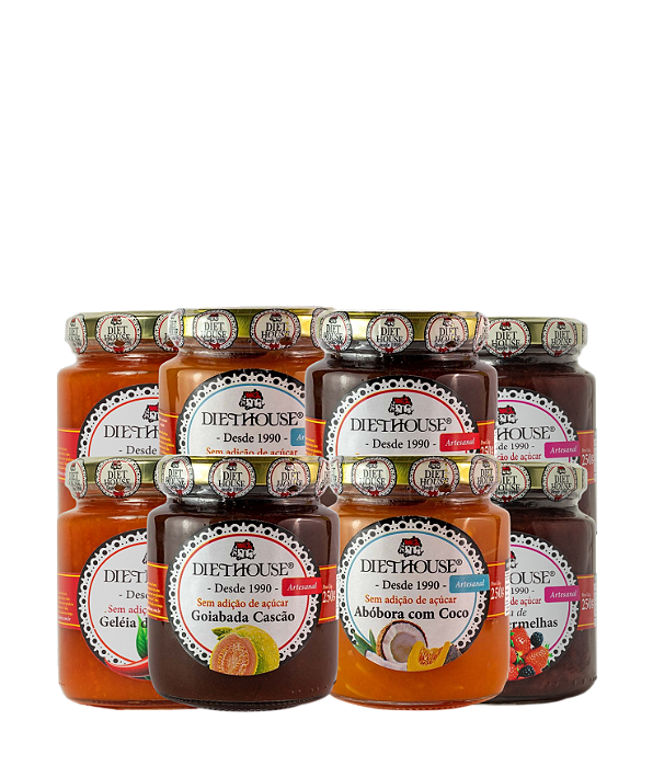 Caixa com 8 Unidades - Doce Artesanal Zero Açúcar 250g