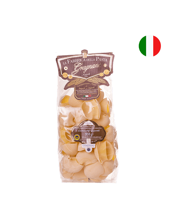 Macarrão Italiano Lumaconi Gigante Nº 53 La Fabbrica Della Pasta Di Gragnano 500g
