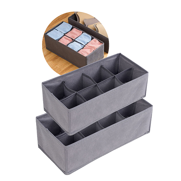 Kit com 2 Organizadores de Roupa Íntima com 8 Nichos
