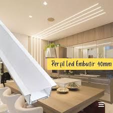 PERFIL LED EMBUTIR BRANCO 40MM X 12M 2MT