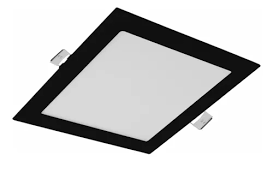 LUMINARIA LED EMBUTIR QUADRADA PRETO 24W 6500K REF 5430-MAXX