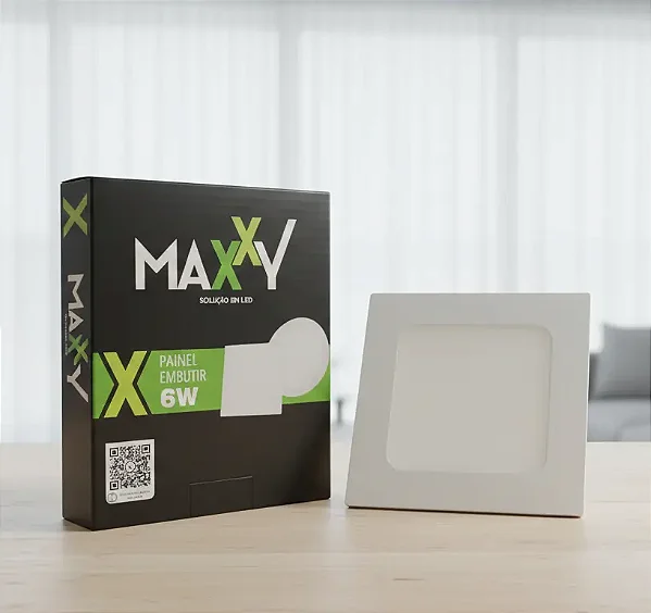 LUMINARIA LED EMBUTIR QUADRADA 6W 6500K-MAXXY