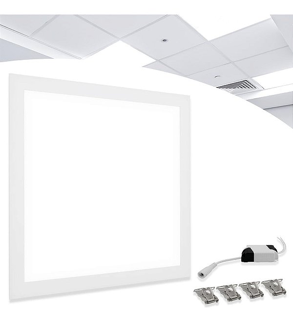 LUMINARIA LED EMBUTIR QUADRADA 36W 40X40 6500K REF LLEQ636IF