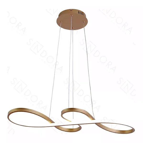 PENDENTE 47W 3000K 75CM 3525LM DOURADO REF QD05317D