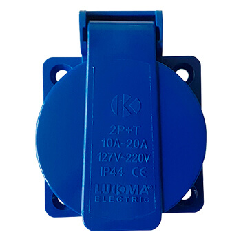TOMADA INDUSTRIAL EMBUTIR 2P+T 10-20A AZUL REF 40083