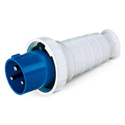 PLUGUE INDUSTRIAL 2P+T 125A 220V AZUL REF.40075-LUKMA