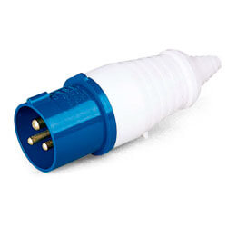 PLUGUE INDUSTRIAL 2P+T 32A 220V AZUL REF 40011-LUKMA