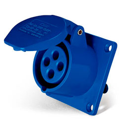 TOMADA INDUSTRIAL EMBUTIR  3P+T 32A 9H 220V-REF 40063-LUKMA